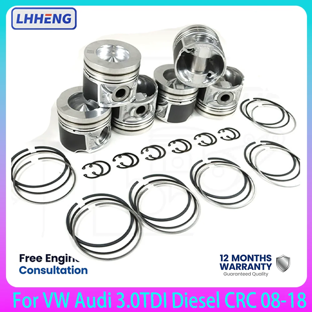 Piston Assembly 059107065 For VW Audi A4 A5 A6 A7 A8 Q5 Q7 Touareg Phaeton 3.0TDI 3.0L Diesel CRC 3.0TDI EA897 Engine 2008-2018