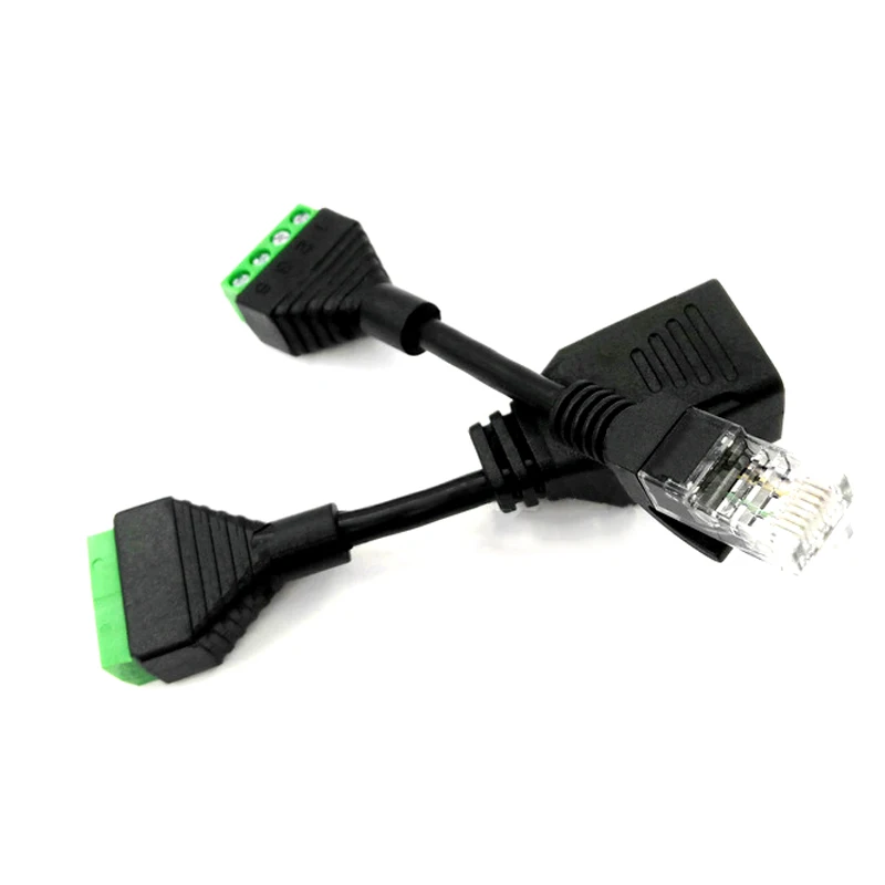 

1/5/10PCS RJ45 To 4pin Terminal RJ45 Female Terminal Block Crystal Head Terminal Block Pressure-free Crystal Head Net Block End