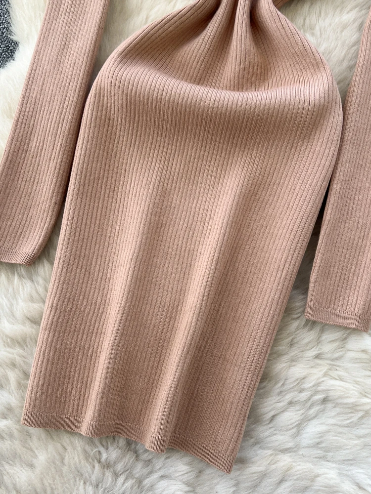 Ele malha longa sve redonda ne dr emagrecimento cintura alta fibra de poliéster temporada de inverno bodycon saia ci commute