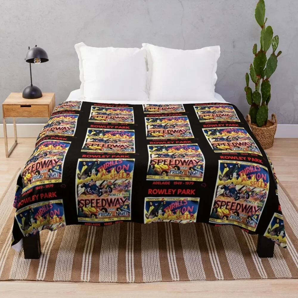 Rowley Park Speedway, Adelaide Throw Blanket Single Shaggy Luxury Thicken Blankets