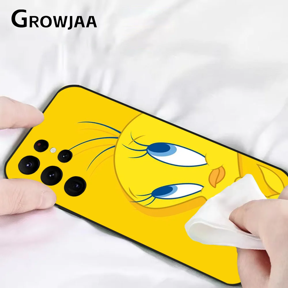 T-Tweety Bird Phone Case for Samsung Galaxy S24 Ultra S22 S23 Ultra S21 S20 Shockproof Protective Silicone Funda