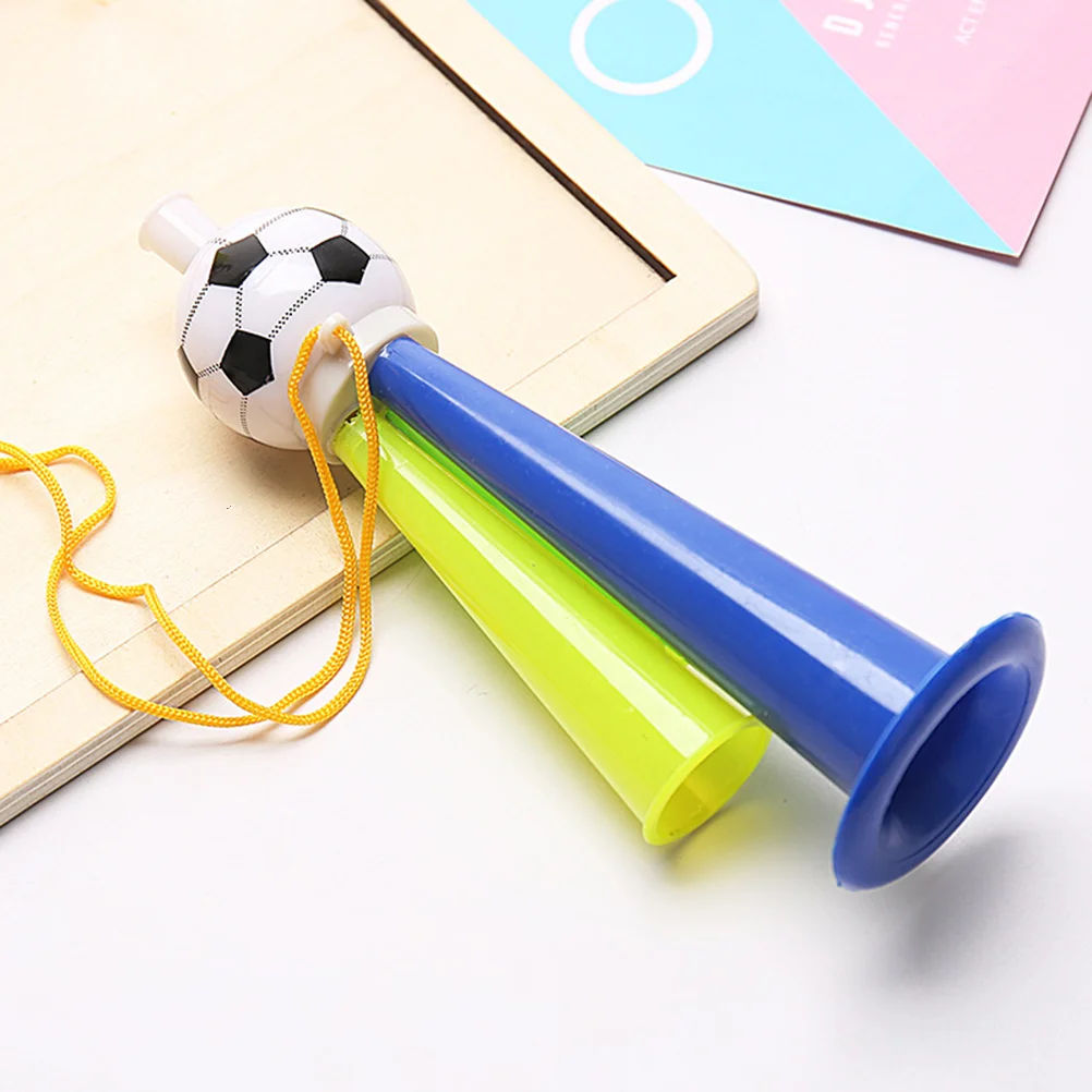 

6Pcs Three Tone Plastic Football Horns Loud Noise Makers 21cm for Soccer Games Parties Live Performances Festivals