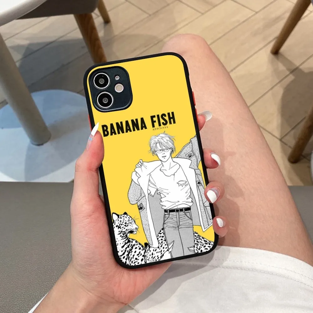 Anime BANANA FISH Phone Case For iPhone 14 X XR XS 7 8 Plus 11 12 13 pro MAX 13mini Matte Shockproof Case