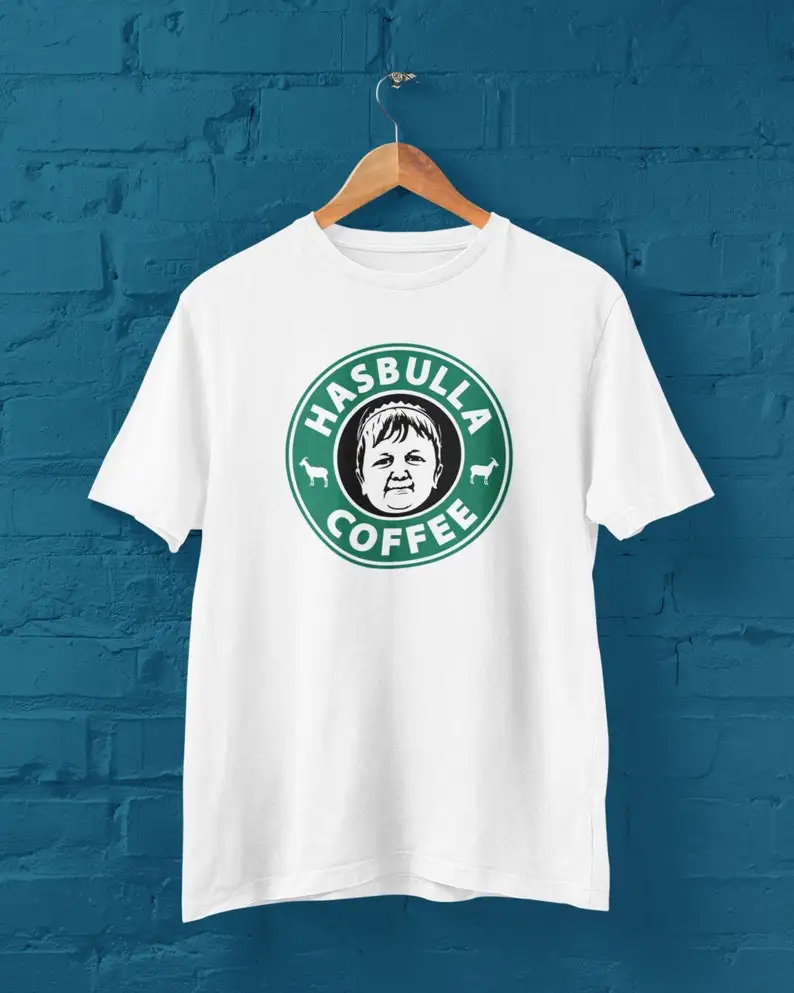 

Funny Hasbulla Coffee Unisex Tshirt Casual Round Neck Short Sleeve Men's Tees Regular Fit Men Women T Shirt