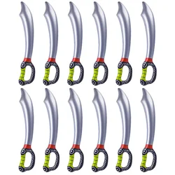 12 Pcs Inflatable Pirate Weapons Set for Kids Party Inflatable Sword Birthday Party Supplies Boys Cosplay Toys Stage Props
