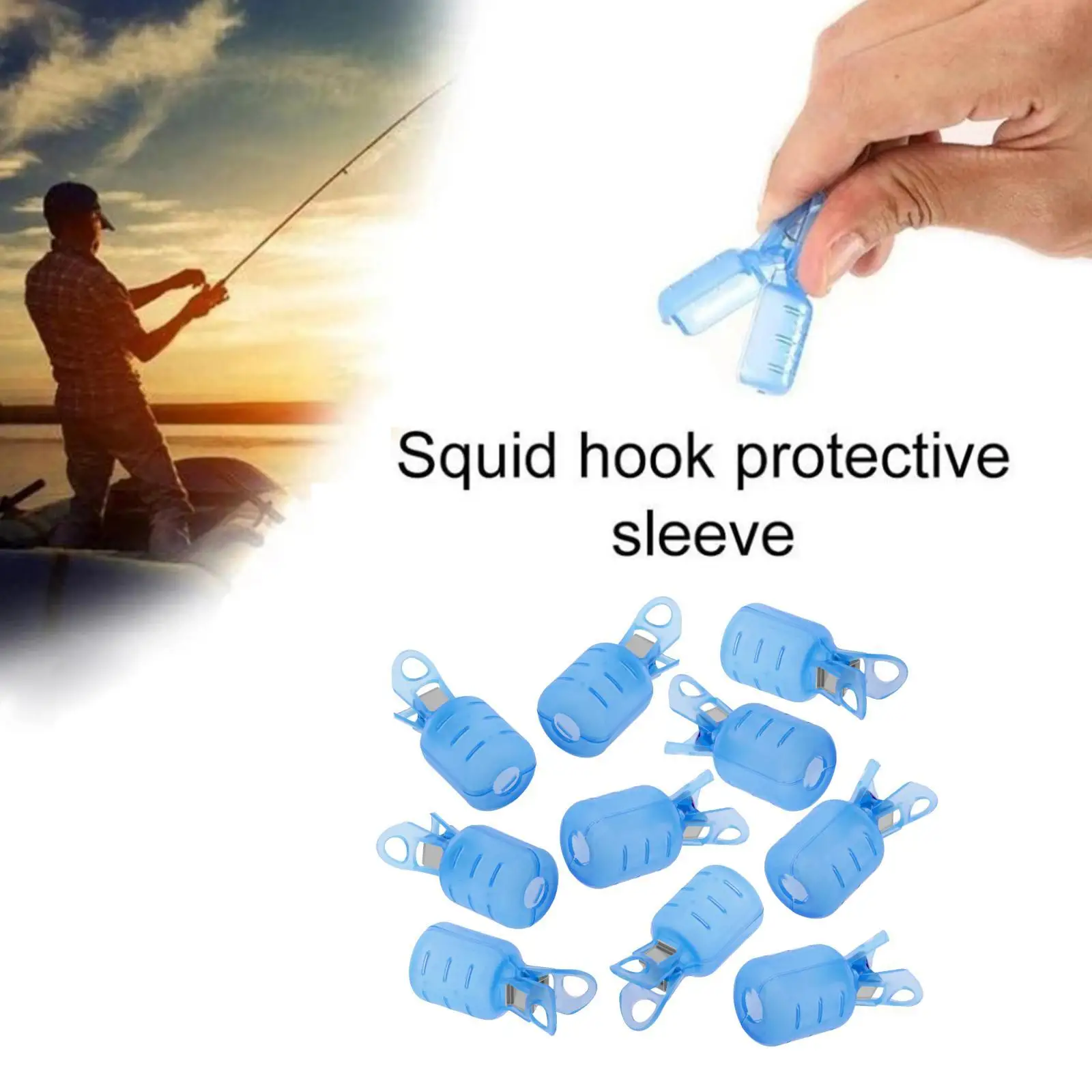 Set of 10 Fishing Hook Cover Protective Case Tackle Accessories