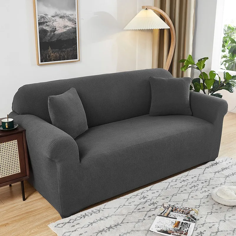 1Pcs Resist Water Sofa Cover Solid Color Stretch Slipcover All-inclusive Elastic Couch Cover for Living Room