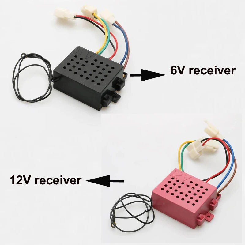 1Set 6/12V Receiver Antenna 27MHZ 4CH Wireless Remote Controller Kit for Children Electric Cars RC 4WD Model Vehicle Controlling