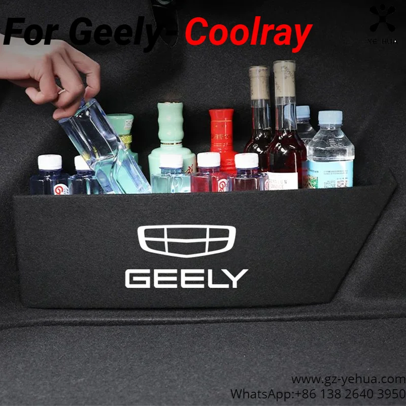 For Geely Coolray 2019-2023 BinYue Trunk Partition Car Accessory for Vehicles Stowing Tidying Storage Box Car Accessories