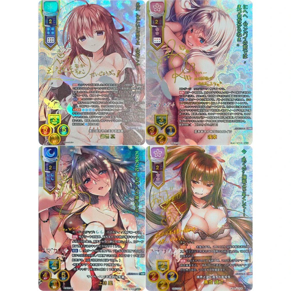 

4Designs Lycee Overture Collection Card Anime Misakura Rin Jigokudani Sara Signature Card Gilding Refractive Flash Child Gifts