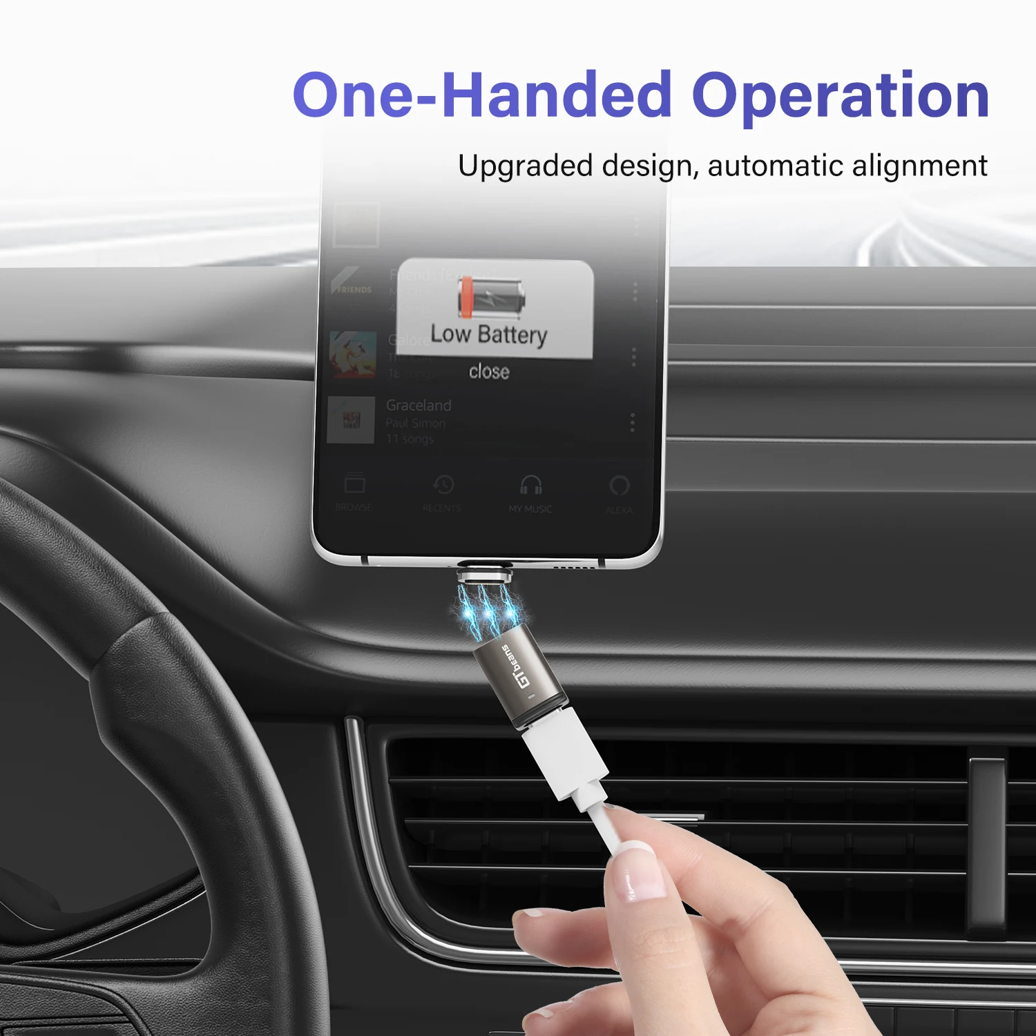 VOANZO Adattatore USB C Magnetico PD 100W Convertitore di Ricarica Rapida T-Head per Magsafe2 MacBook Air Pro