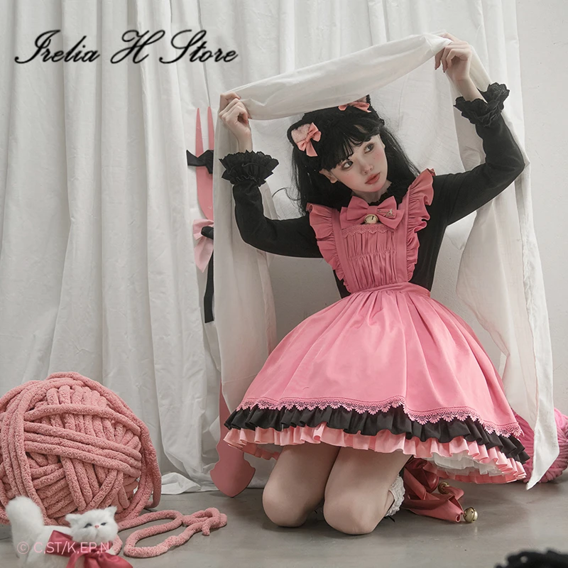 {in stock} Irelia H Store CARDCAPTOR CLEAR CARD Sakura Cosplay Costume Black and Pink Anime Lolita dress female Limited Edition