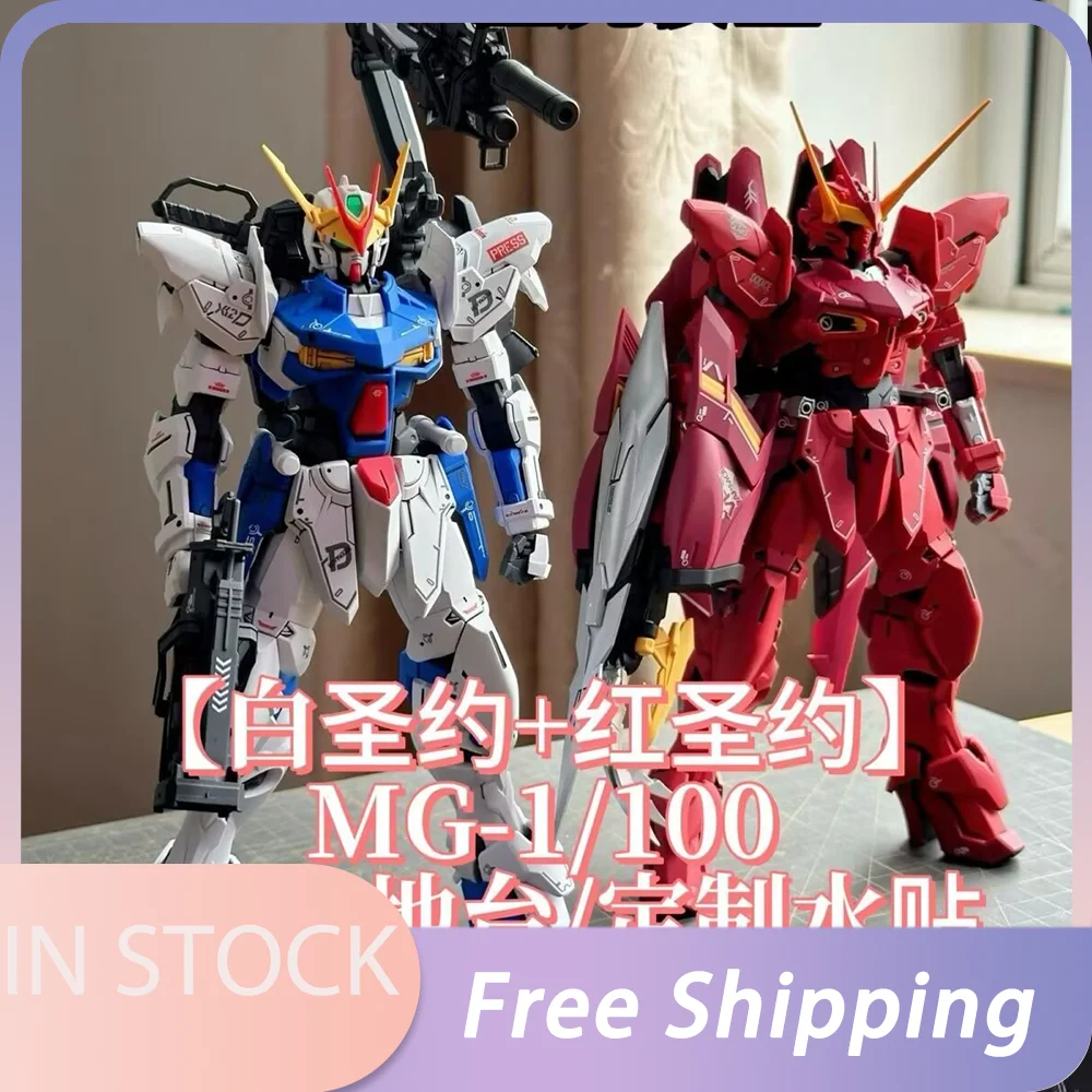 

В наличии: Сборная модель меха MG 1/100 Red Testament Divine Soldier, фигурки, игрушки-головоломки для мальчиков, настольные украшения