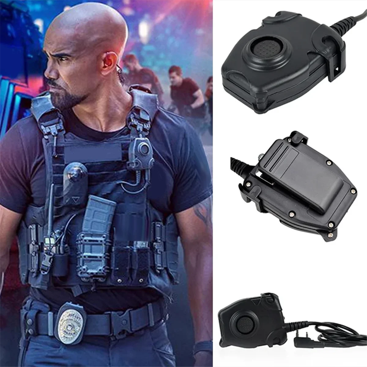 A57G-Waterproof PTT Cable for Z Headset ComtacII H50 MSA SORDIN H60 HD03 for Kenwood for Baofeng Two Way Radio