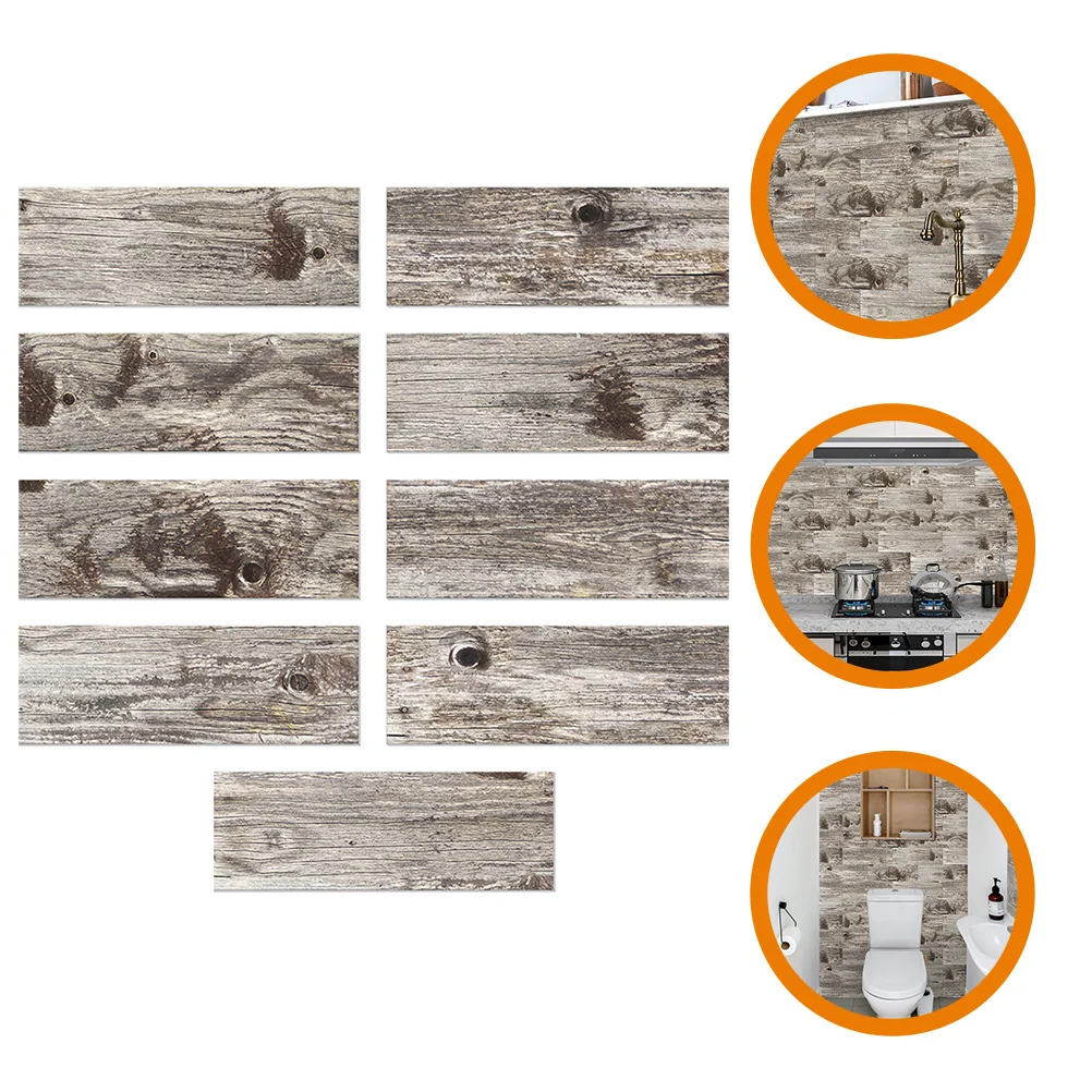 

9 Pcs Waterproof Wall Sticker 3d Peel and Tile Kitchen Tiles Bathroom Decals Decorative Stickers Self Adhesive