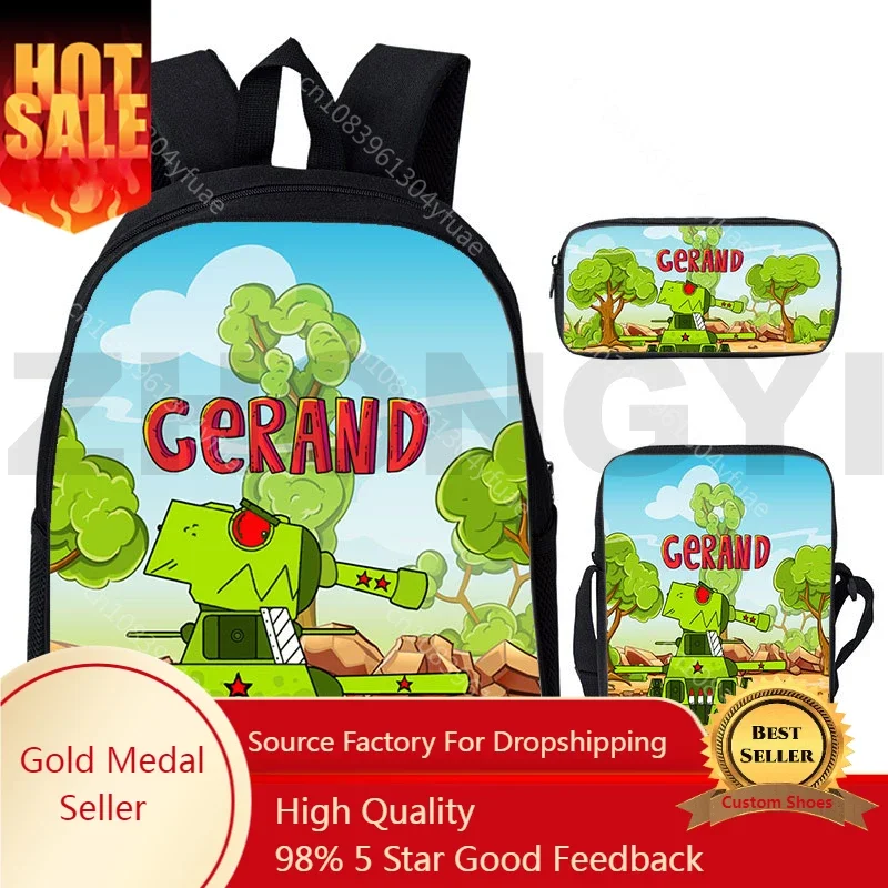 

2022 World of Tanks 3D Backpacks for School Teenagers Girls War Thunder Game Unisex Cartoon Travel Daily Canvas Backpack Men