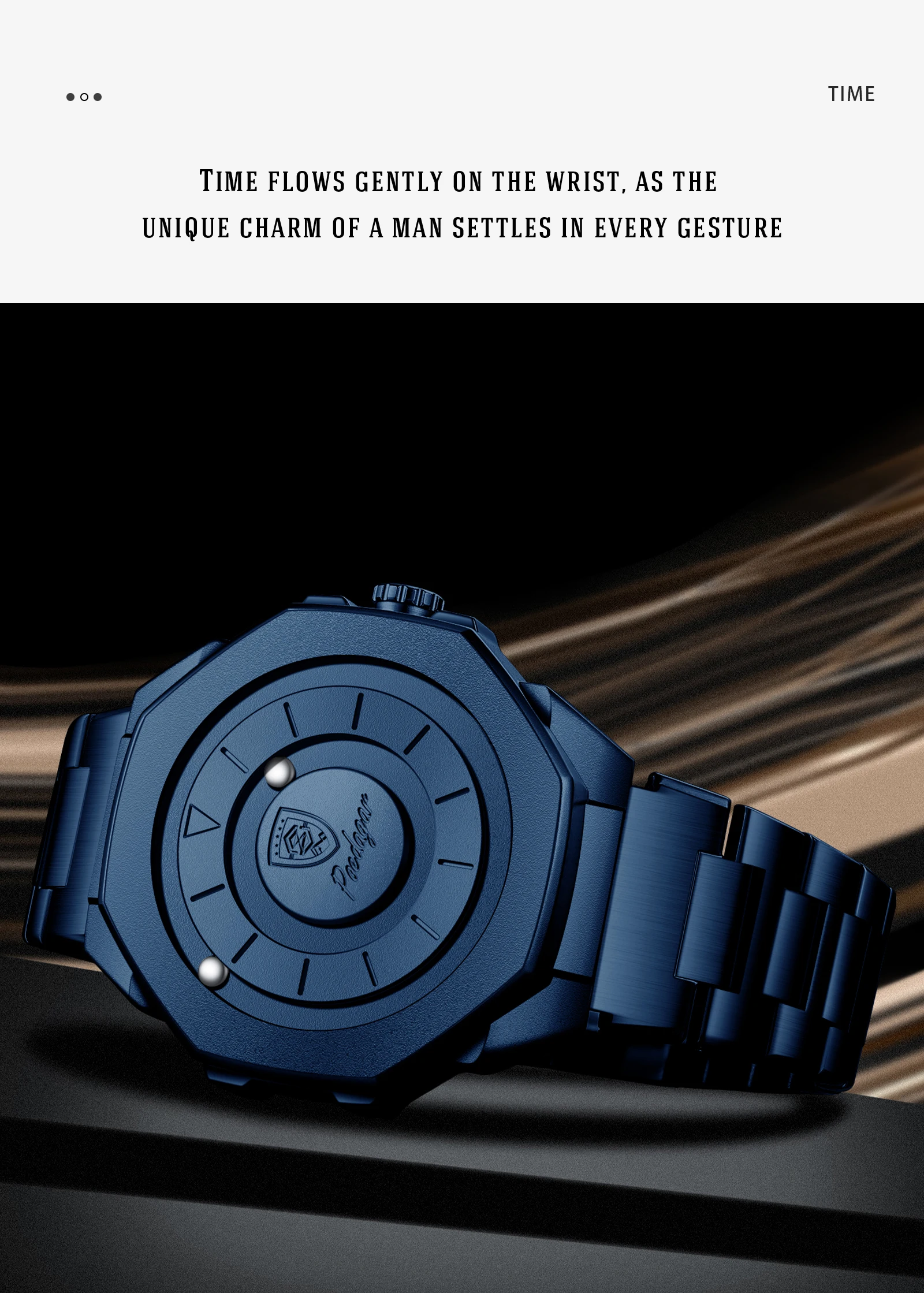 POEDAGAR Top Kreative Herren-Armbanduhr, Modische Wasserdichte Edelstahl-Herrenuhr, Quarz, Neue Business-Herrenuhren, Reloj Hombre – Detail 13