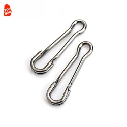 jooyoo 10PCS Fishing Accessories Hawaii Snap Stainless Steel Fishing Connector Lure SnapHook Fastlock Barrel Swivel Safety