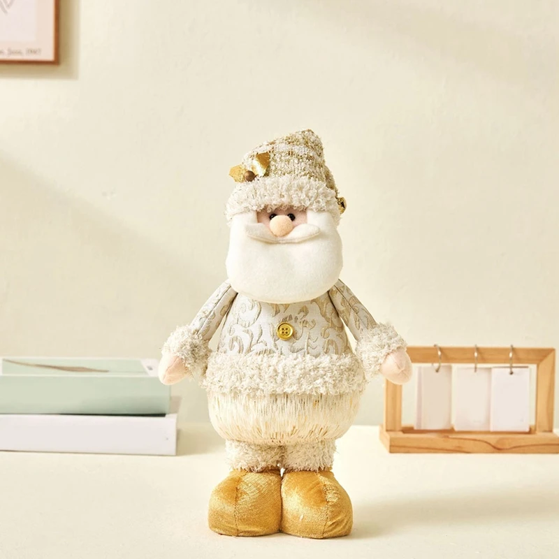 Santa Christmas Dolls Standing Figurines For Christmas Window Decoration Christmas Santa Dolls Figurine Holiday Decor A Durable