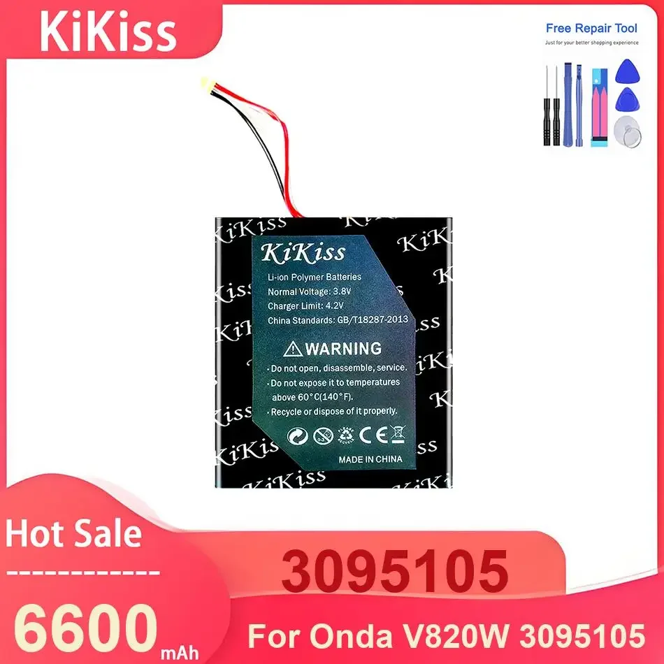 

Аккумулятор для ноутбука KiKiss для Onda V820W 3095105, аккумуляторы 3095105 6600 мАч, с инструментами