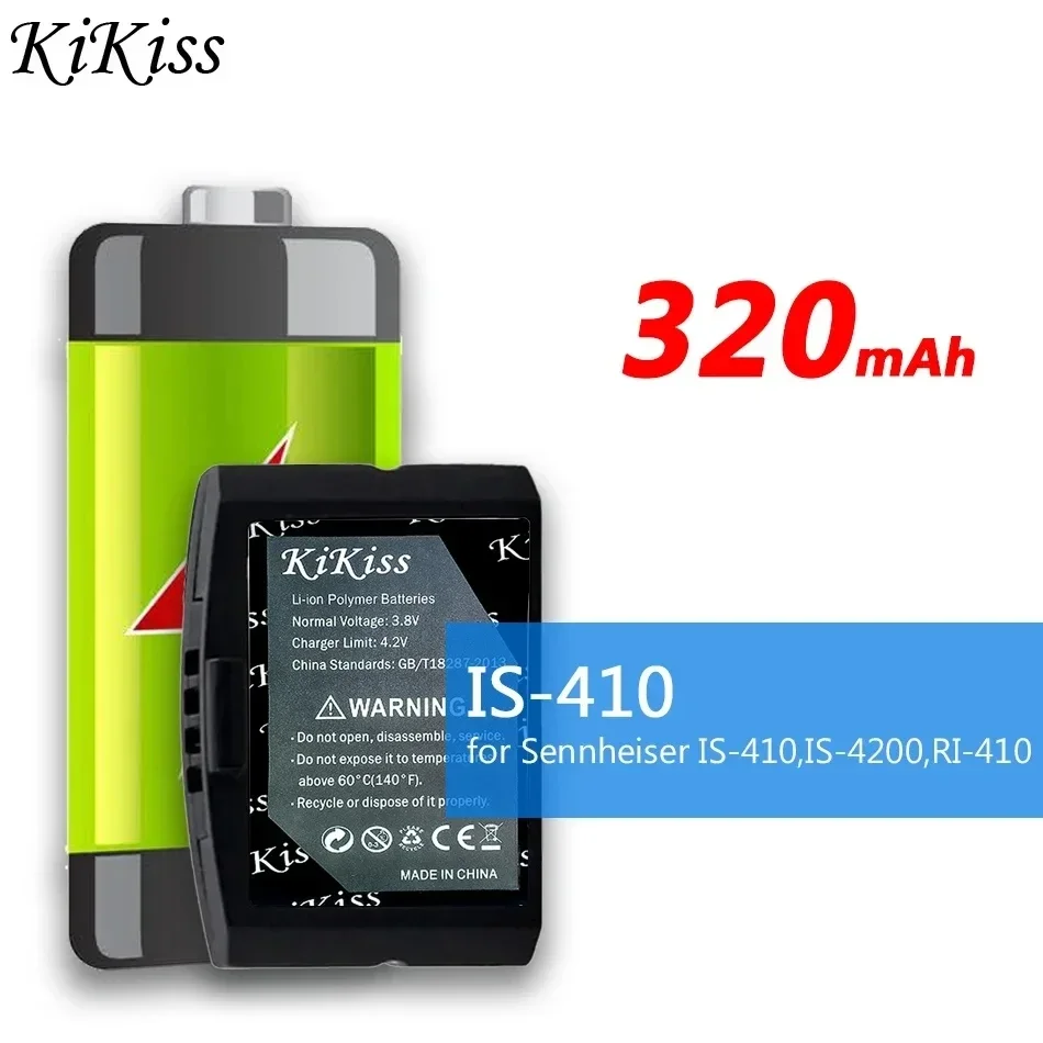 

Мощная батарея 320mAh KiKiss для Sennheiser IS-410 IS-4200 Φ RR4200 HC-BA300 Set 830/840/900