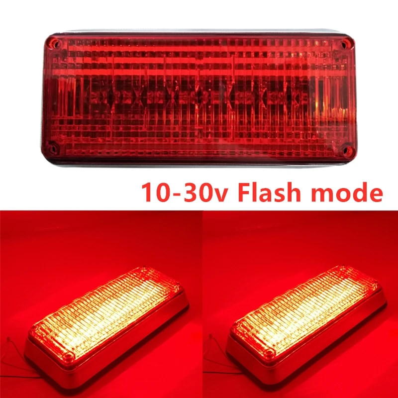 

1x 10-30v 7x3 Inch led Warning Strobe flash Red lights ambulance pumper engines lamps police patrol Warning light 198x90x38mm