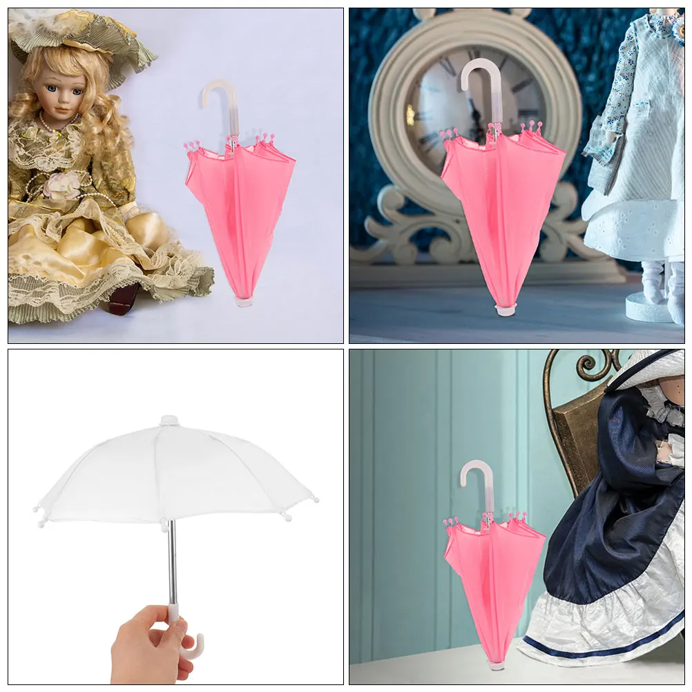 

2pcs Miniature Accessories Cute Kids Pretend Play Dress Up Decorative Mini Beach Umbrella Toddler Umbrellas Dollhouse