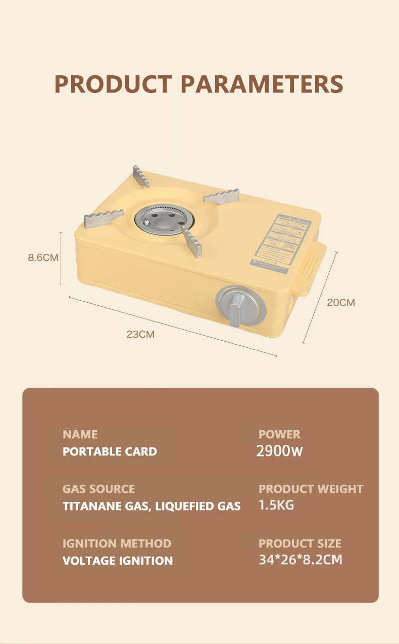Jetshark Outdoor Kookgerei Camping Gasfornuis Draagbare BBQ Kampeeruitrusting Kookgerei Mini Vierkant Cassettefornuis