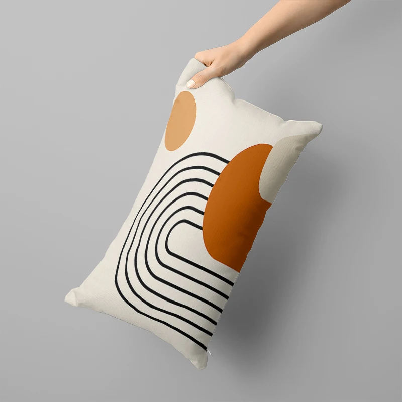Simple geometric pattern long pillowcase 50x70 room sofa nap long hug pillowcase 40x60cm home decoration