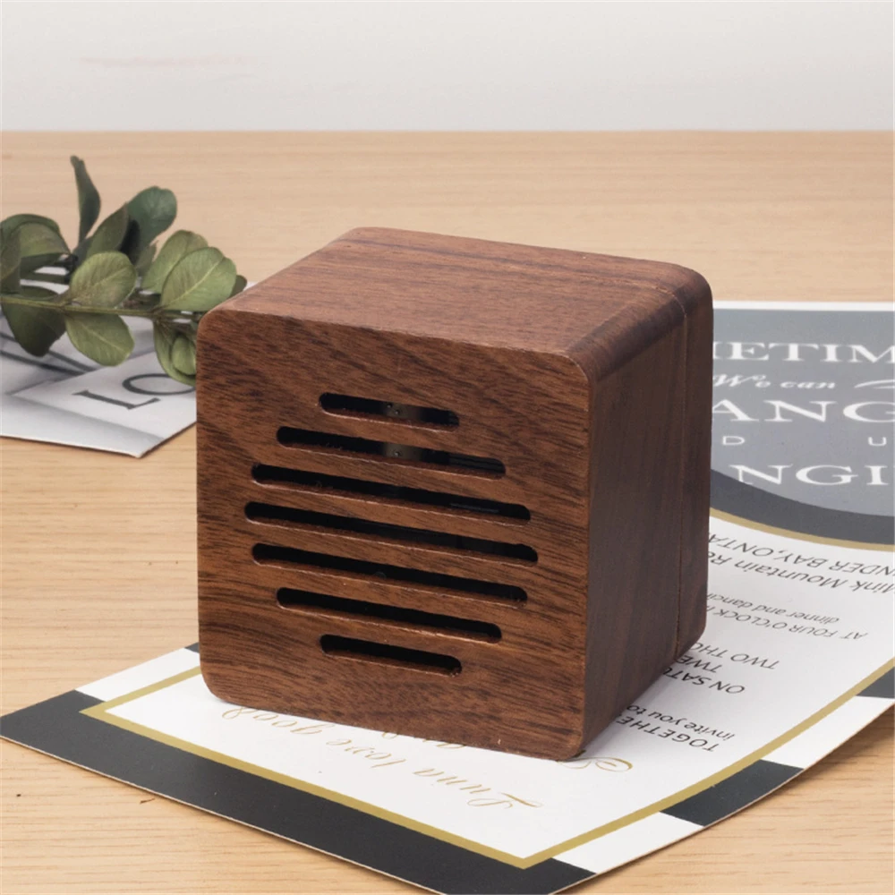 Retro Wooden Music Box Japanese Movement Walnut Wood Always with Me Kiss The Rain Yesterday Once More Birthday Gift for Friends