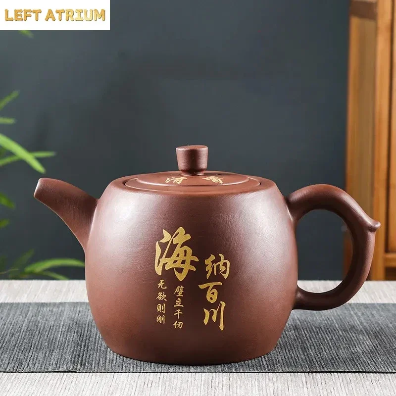 Yixing Purple Clay Tea Pot Chinese Large Capacity Teapot Tradition Beauty Tea Infuser Retro Tea Set Household Drinkware 1000ml