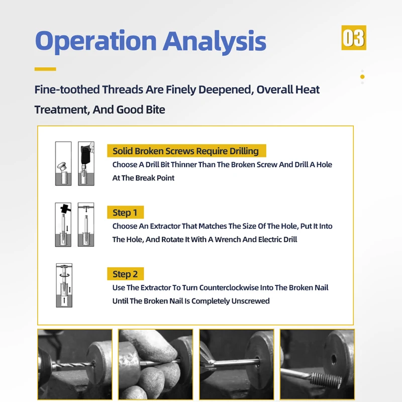 5/6Pcs Vis Extracteur En Métal Foret Ensemble Vis Endommagées Remover Extracteur Outils de Menuiserie Boulon Cassé Tuyau D\'eau Extracteur