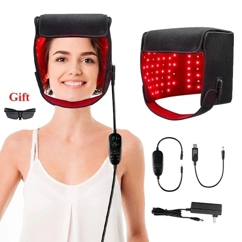 NEW LED Red Infrared Light Therapy Wrap Belt ,Hair Growth Cap,660nm 850nm Head Physiotherapy Instrument For Body Pain Relief