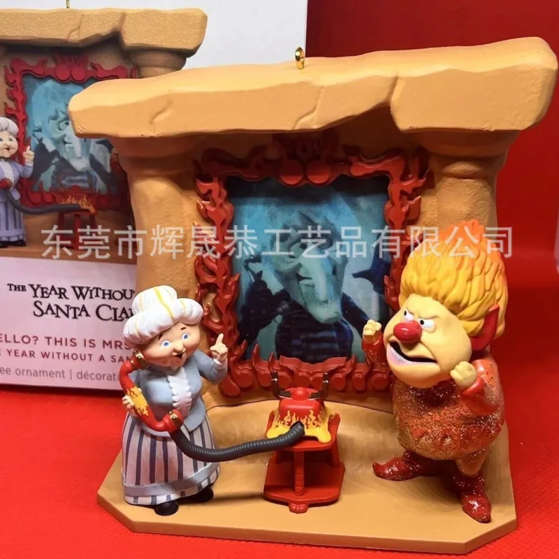 2024 Heat&Snow Miser And Santa Claus Ornament Creative Personality Indoor Room Decoration Crafts Children's Birthday Gift