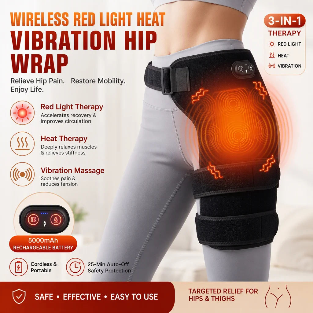 USB-Charging Heated Hip Support Wrap