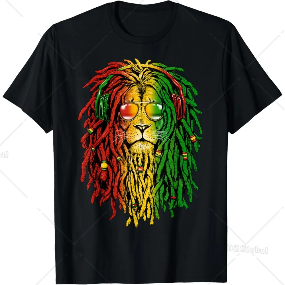 Rasta Reggae Lion Sunglasses Art Gift for Rastafari T-Shirt