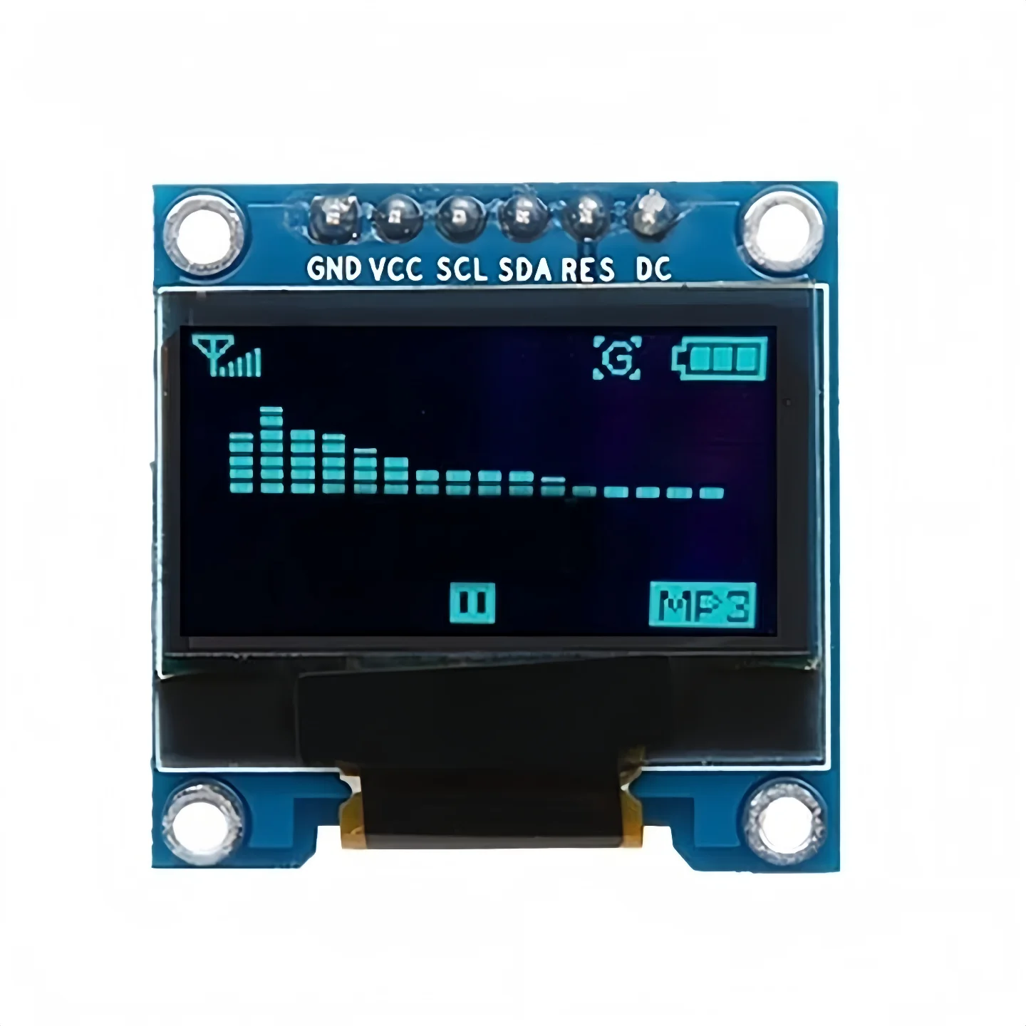 0.96-inch blue white yellow blue dual color IIC communication small OLED display module 51 microcontroller