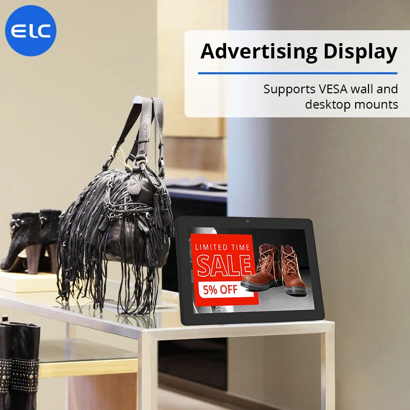جدار جبل 10.1 "14 15.6 18.5 21.5 32 55 بوصة Poe Nfc Lcd شاشة تعمل باللمس أندرويد اللوحي داخلي التجزئة لافتات رقمية يعرض