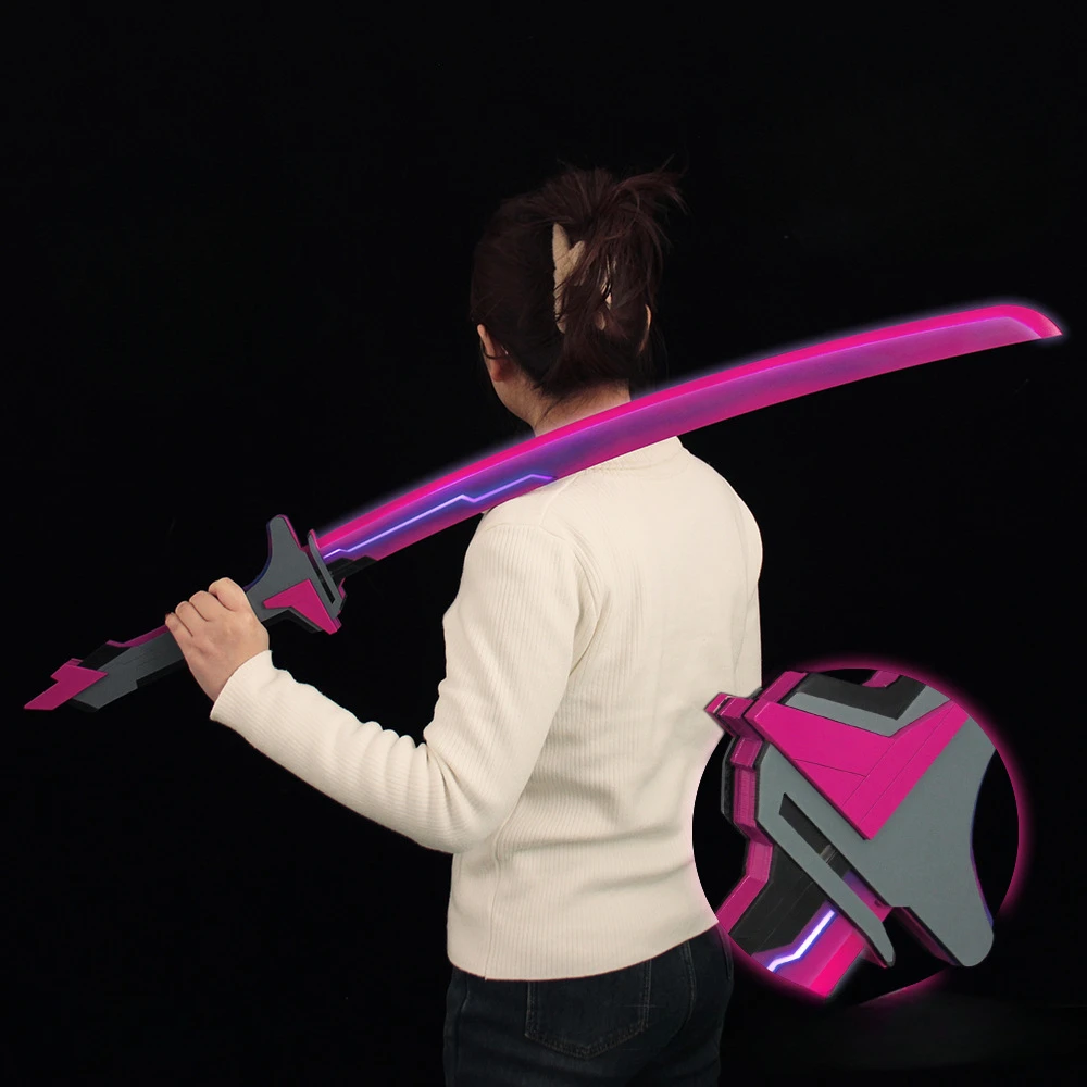 105 ซม.Valorant ไฟ LED ดาบ,เกมอุปกรณ์ต่อพ่วง,Katana คอสเพลย์ SAMURAI ดาบ, ลงโทษเกมปลอดภัยคอสเพลย์ PROP ของเล่นเด็กของขวัญ