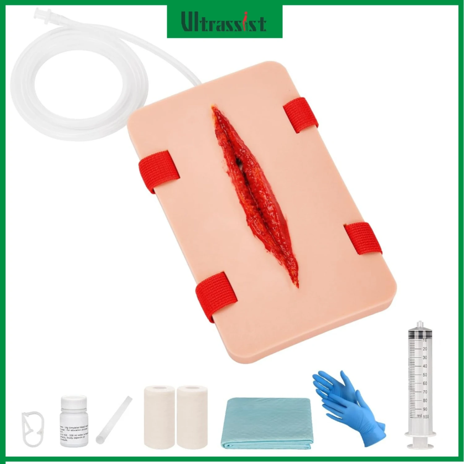 Ultrassist Laceration Training Model Kit Wearable Knife-injury Wound Pack Stop the Bleeding for Medical Student Clinical Educate