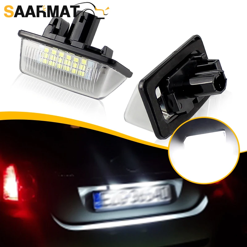 2pcs CANbus LED License Number Plate Light For Toyota Corolla 97-01 Crown 05-08 Reiz 10-14 Starlet 96-99 Vios 02-08 Previa 06-10