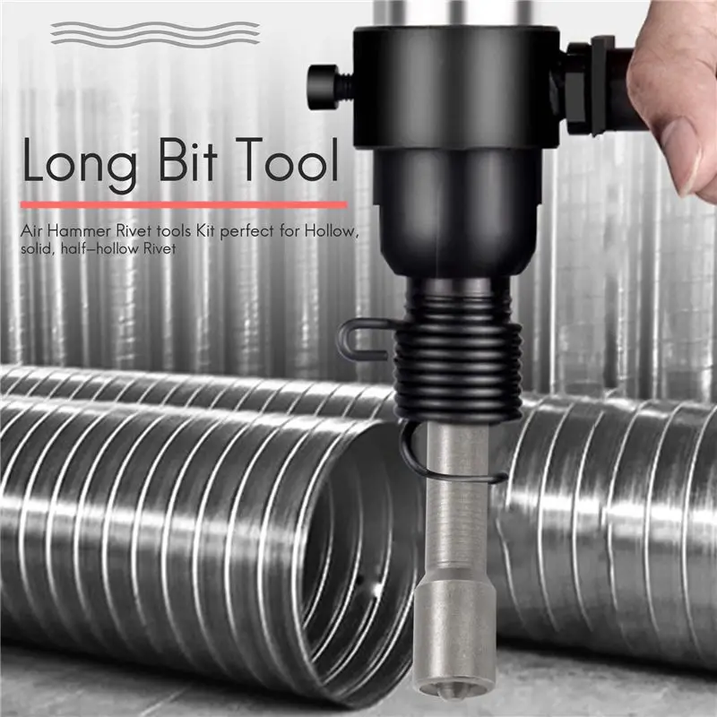 A01F-14 Pcs Great Heavy Duty Smoothing Pneumatic Air Rivet Hammer Tools Kit