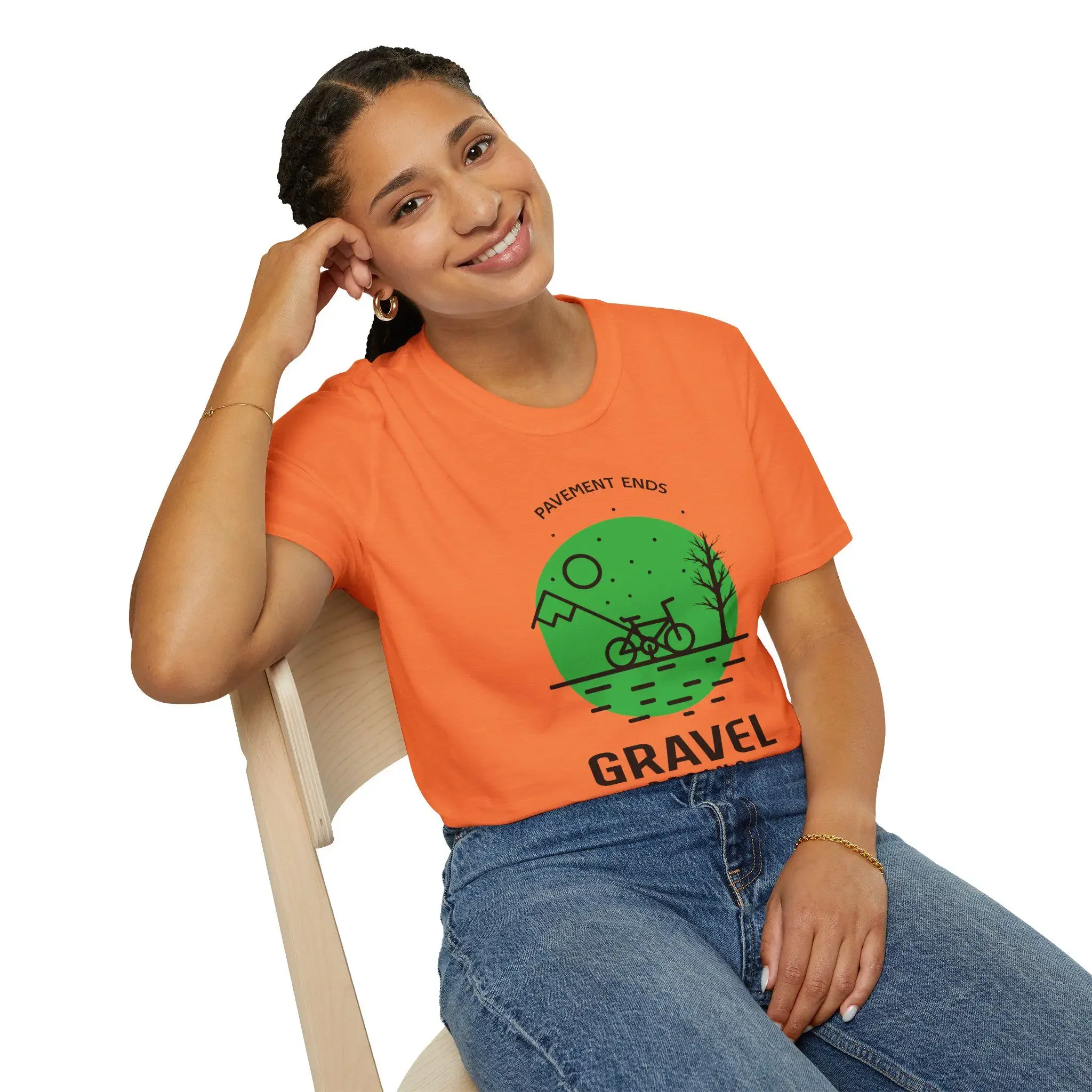 T Shirt Pavement Ends Gravel Begins Adventure Cycling Design