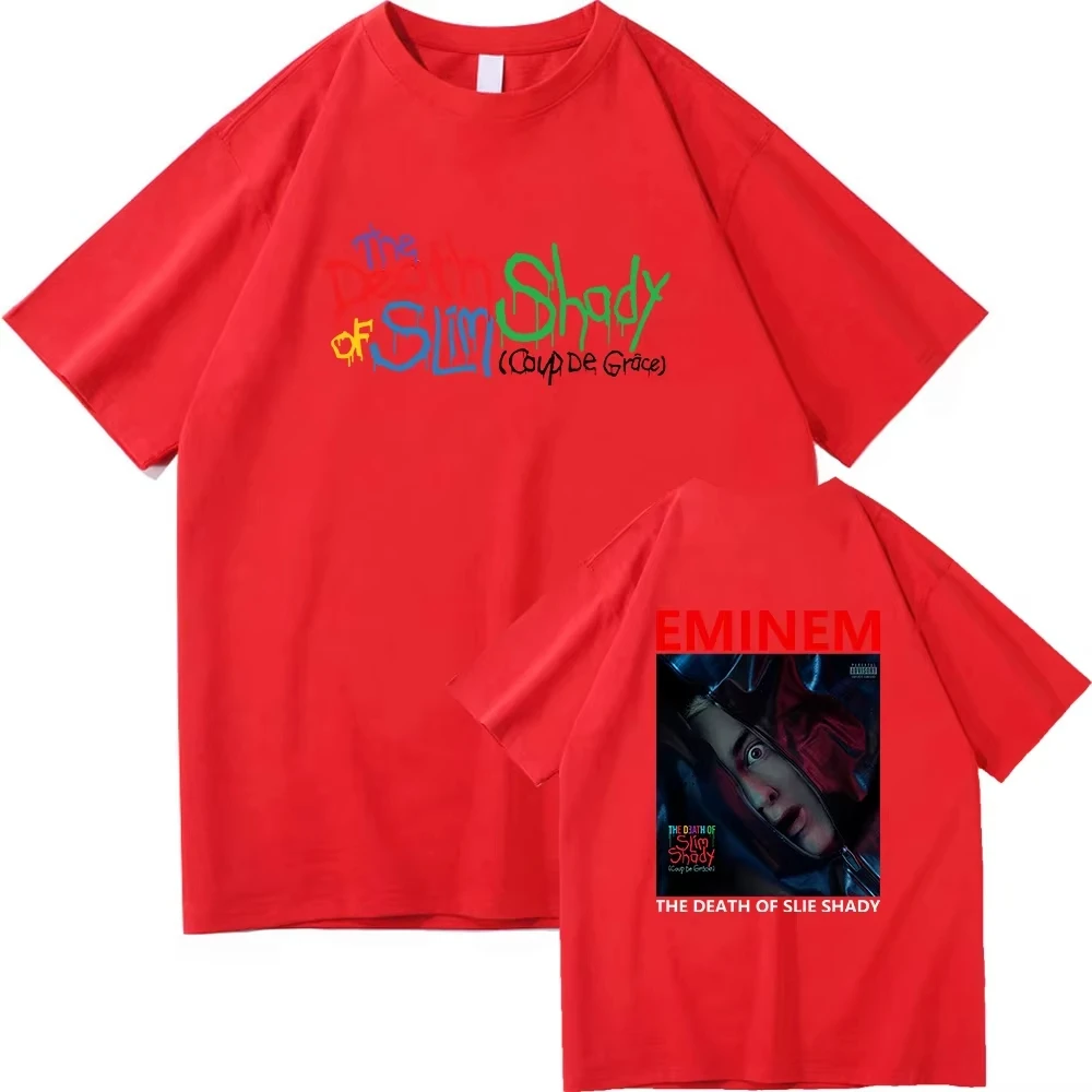 ايمينيم الموت سليم شادي تي شيرت أزياء المرأة الجمالية الجرافيك تي شيرت للجنسين عالية الجودة ريترو تي شيرت