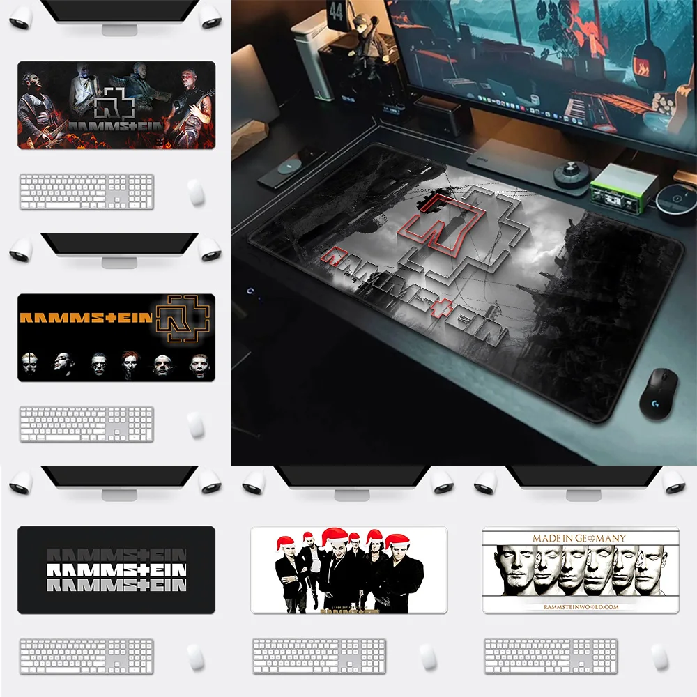 Mousepad HD rocks band Printing Computer Gamers Locking Edge Non-slip Mouse Pad-R-R-RaMMsteinS-s- Keyboard PC Desk Pad