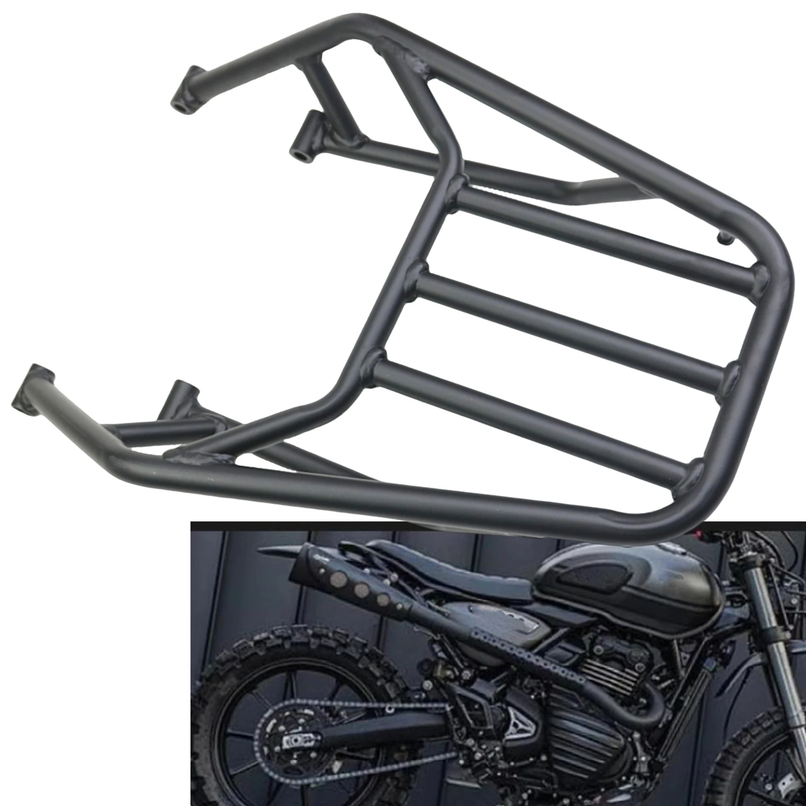 

Motorcycle Rear Luggage Rack Carrier Bracket For Triumph Scrambler 400X Speed 400 2024