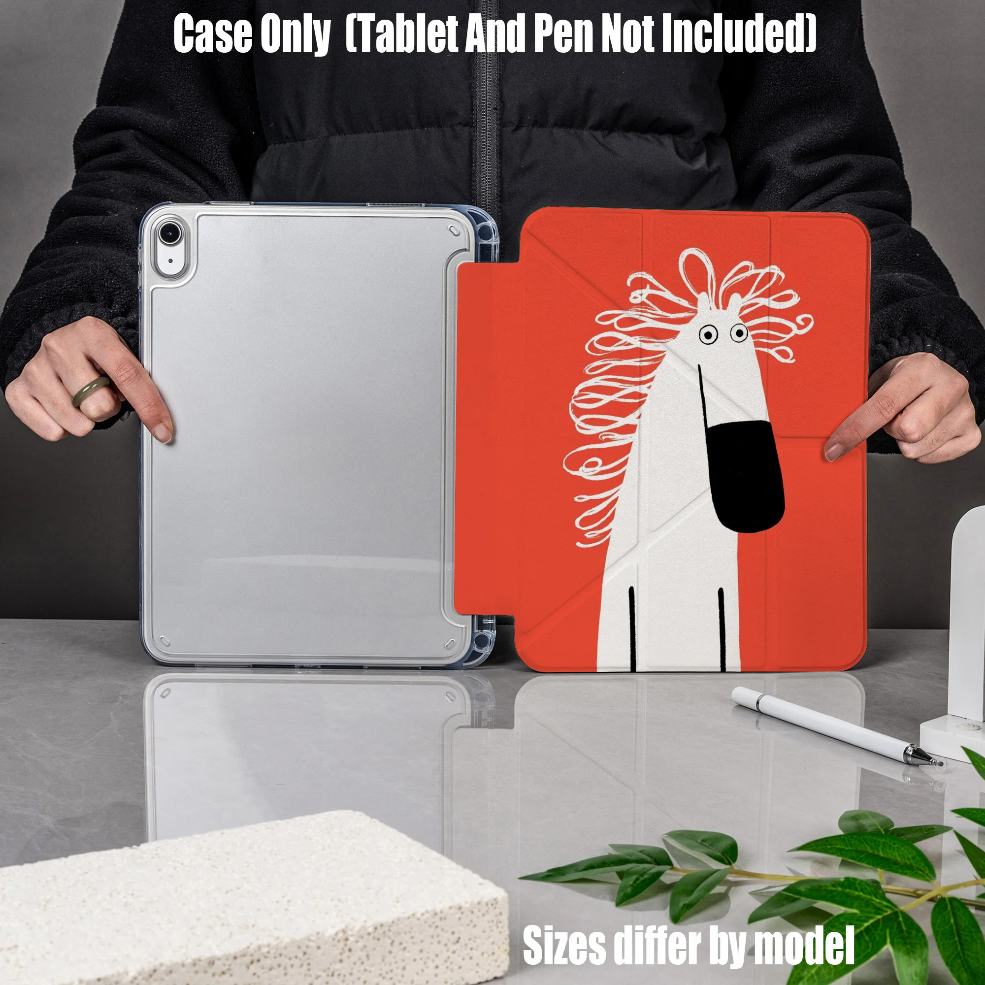 

Минималистичный чехол для iPad с серым акриловым принтом в виде сердца, для Apple iPad Pro 12.9, Air 3, Mini 5, 9-го поколения