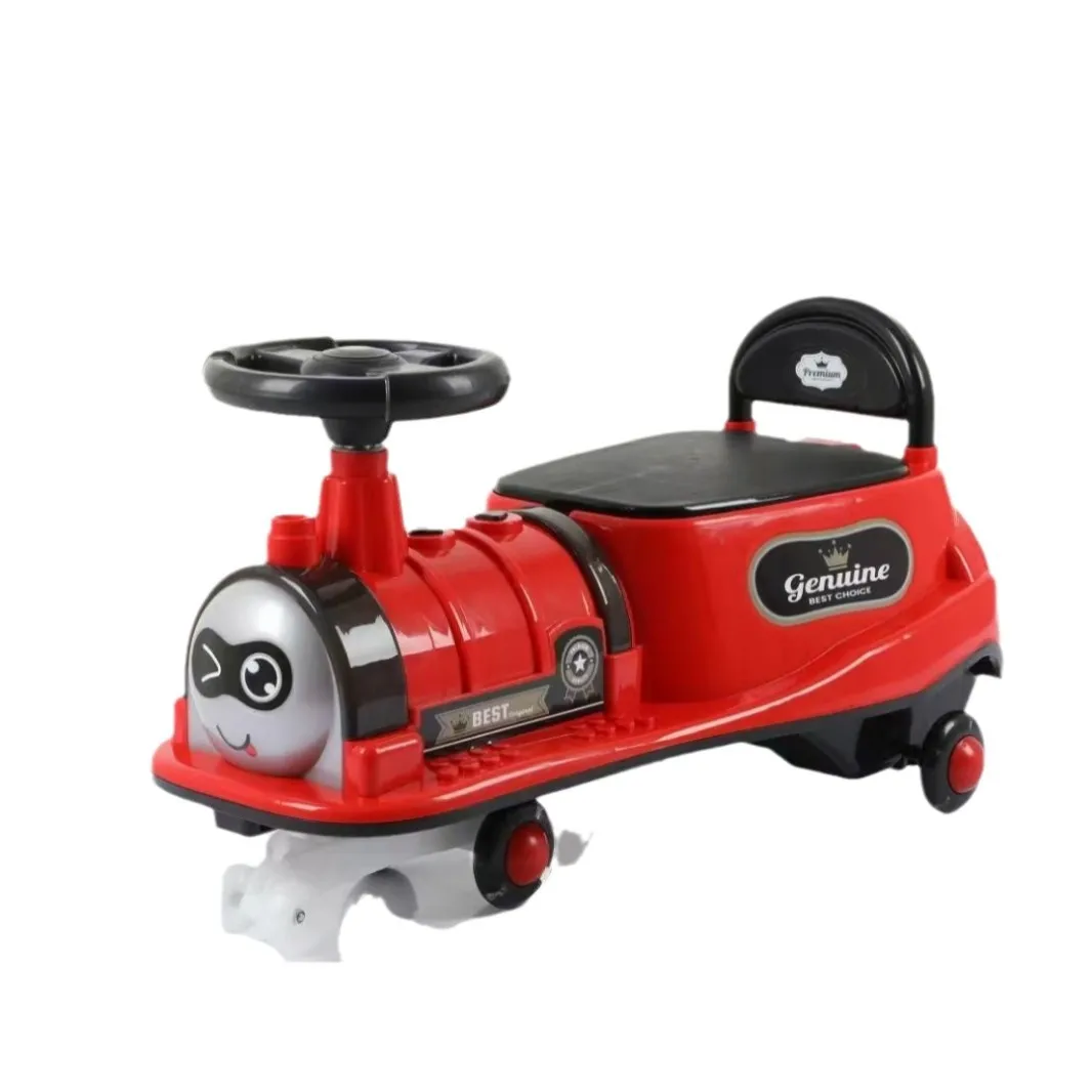 

Детский самокат-каталка Genuine Kids Train Ride On Twist Car с четырьмя универсальными колесами, защита от опрокидывания, для малышей и младенцев, для дома и улицы
