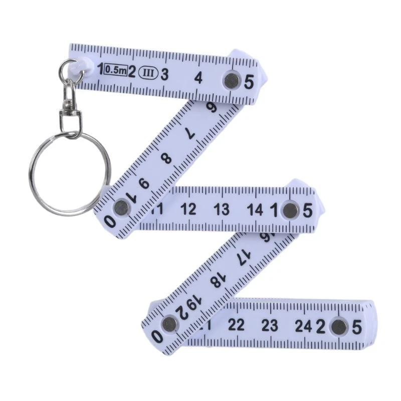 Compact Folding Ruler Baychain Keyring с линейкой для Home & Outdoor Использование A2BB