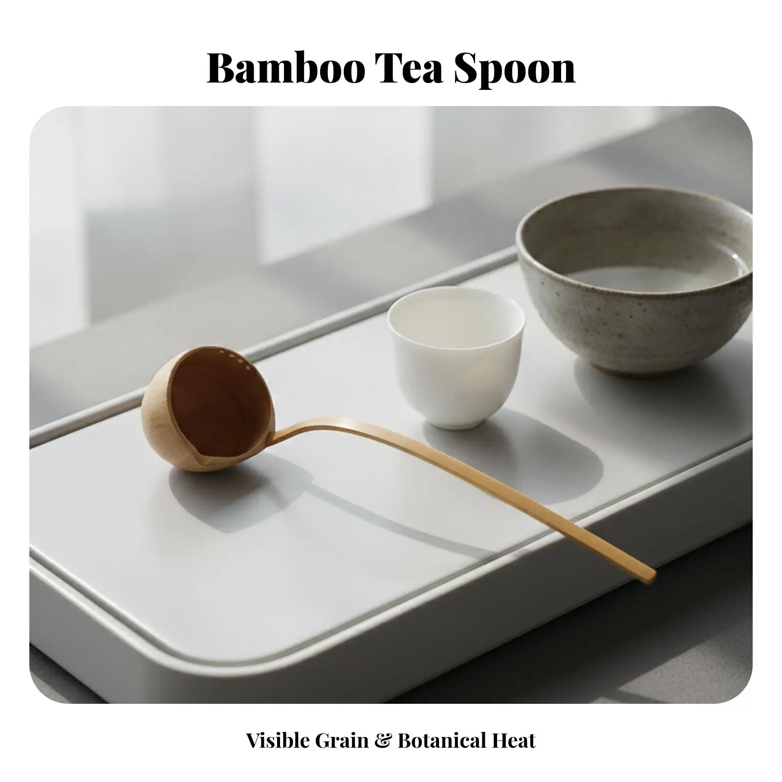Japanese Bamboo Ladle Hollow Bowl Long Handle Soup Tea Water Scoop for Household Kitchen Cooking